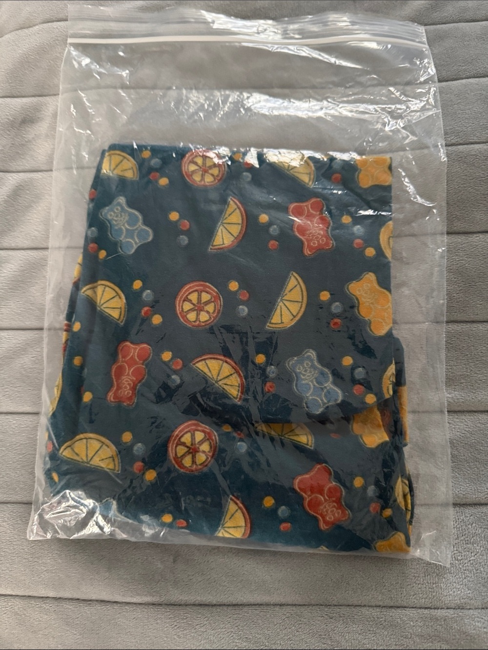 LuLaRoe Leggings with Gummy Bear & Citrus Print